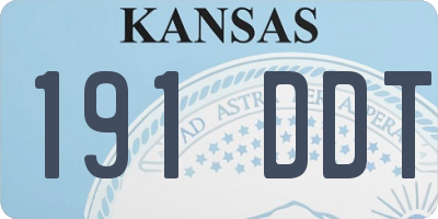 KS license plate 191DDT