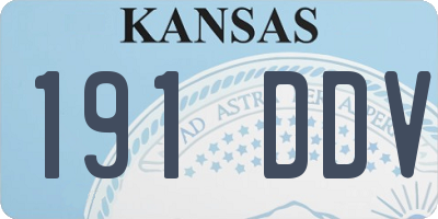 KS license plate 191DDV