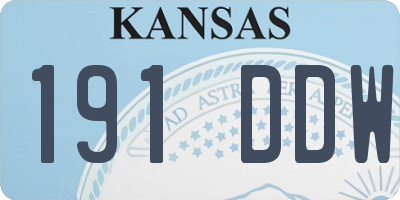 KS license plate 191DDW