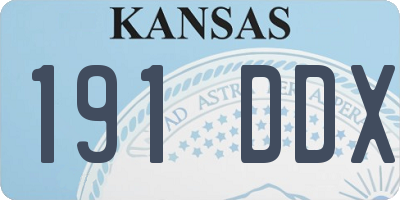 KS license plate 191DDX