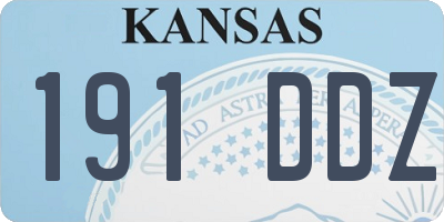 KS license plate 191DDZ