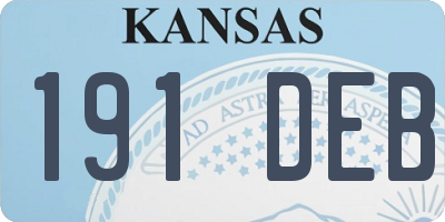 KS license plate 191DEB