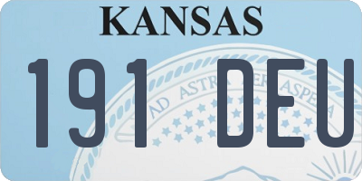 KS license plate 191DEU