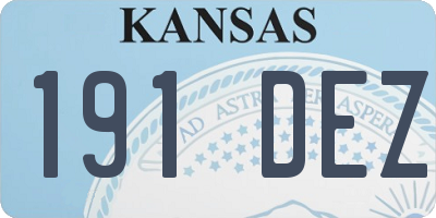 KS license plate 191DEZ