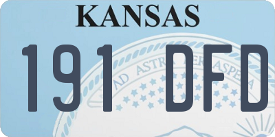 KS license plate 191DFD