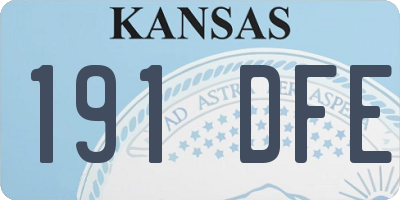 KS license plate 191DFE