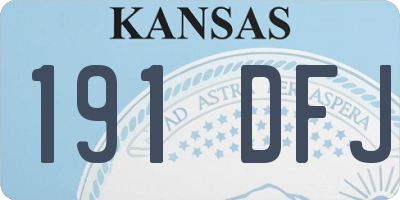 KS license plate 191DFJ