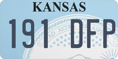 KS license plate 191DFP