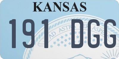 KS license plate 191DGG