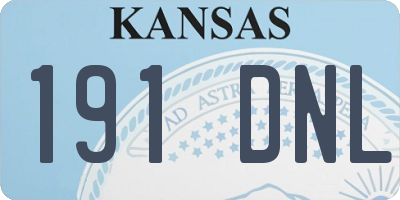 KS license plate 191DNL