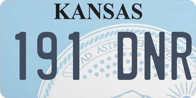 KS license plate 191DNR