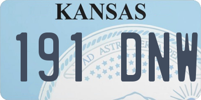 KS license plate 191DNW