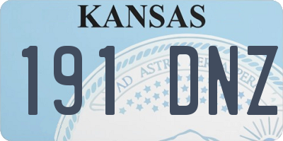 KS license plate 191DNZ