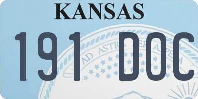 KS license plate 191DOC