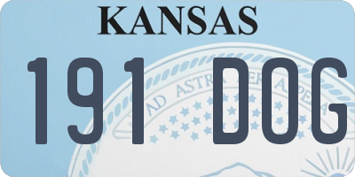 KS license plate 191DOG