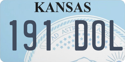 KS license plate 191DOL