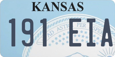 KS license plate 191EIA