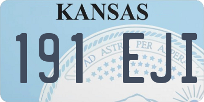 KS license plate 191EJI