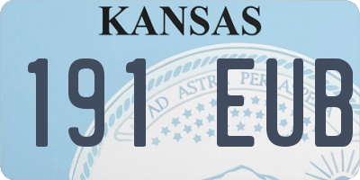 KS license plate 191EUB
