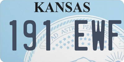 KS license plate 191EWF