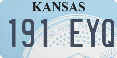 KS license plate 191EYQ