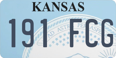 KS license plate 191FCG