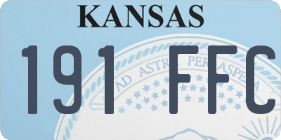 KS license plate 191FFC