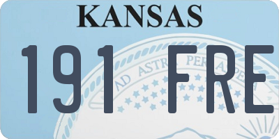 KS license plate 191FRE