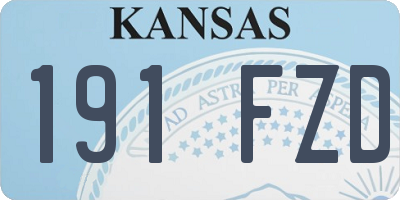 KS license plate 191FZD