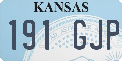 KS license plate 191GJP