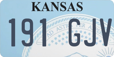 KS license plate 191GJV