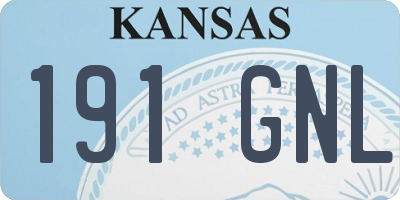 KS license plate 191GNL