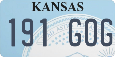 KS license plate 191GOG