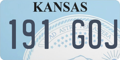 KS license plate 191GOJ