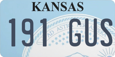 KS license plate 191GUS