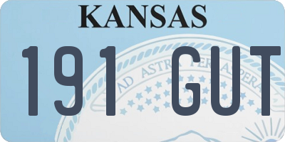 KS license plate 191GUT