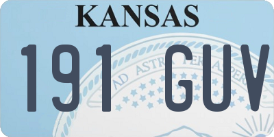 KS license plate 191GUV