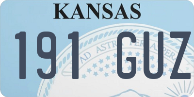 KS license plate 191GUZ