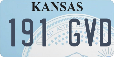KS license plate 191GVD