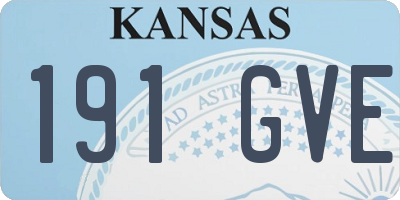 KS license plate 191GVE