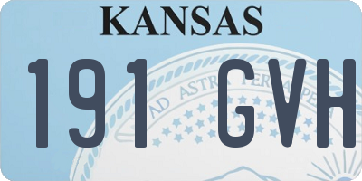 KS license plate 191GVH