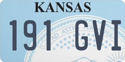 KS license plate 191GVI