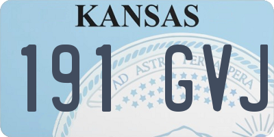 KS license plate 191GVJ