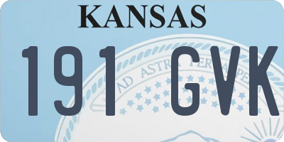 KS license plate 191GVK