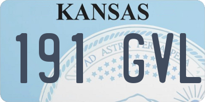 KS license plate 191GVL