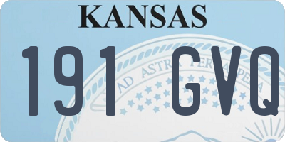 KS license plate 191GVQ