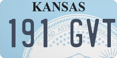 KS license plate 191GVT