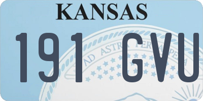 KS license plate 191GVU