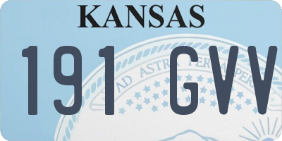 KS license plate 191GVV