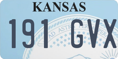 KS license plate 191GVX